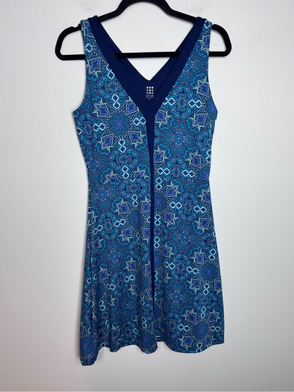 Title Nine Blue Print Tank Dress